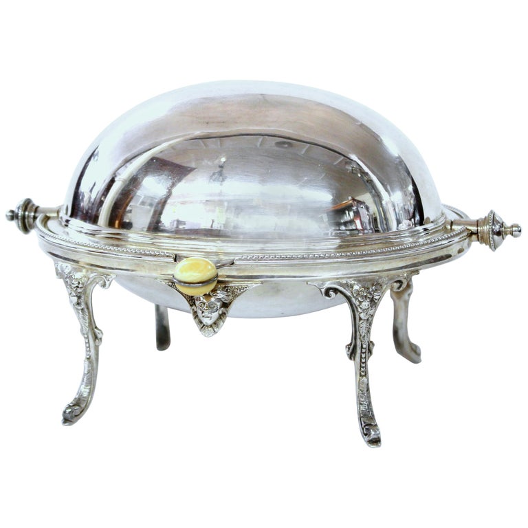 Old English Silverplate Revolving Butter Tureen, Wm. Hutton and Sons