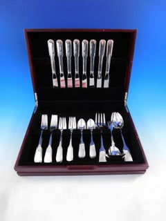 Old English Tipt by Gorham Sterling Silver Flatware Set 8 Service 37 Pcs Dinner