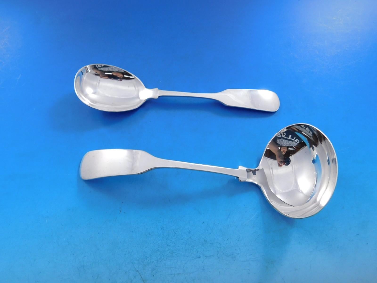Old English Tipt von Gorham Sterling Silber Besteck Set 8 Service 37 Stück Abendessen (20. Jahrhundert) im Angebot