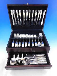 Old English Tipt by Gorham Sterling Silver Flatware Set for 12 Service 80 pieces