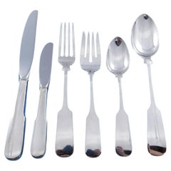 Old English Tipt by Gorham Sterling Silver Flatware Set for 12 Service 80 pieces