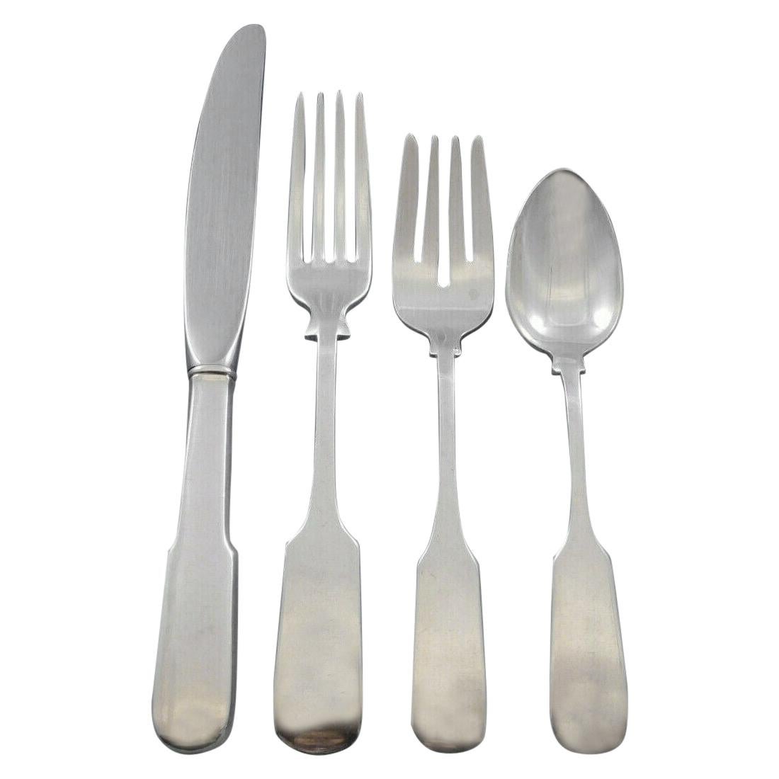 Old English Tipt by Gorham Sterling Silver Flatware Set for 8 Service 32 Pieces For Sale