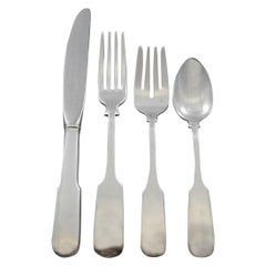 Retro Old English Tipt by Gorham Sterling Silver Flatware Set for 8 Service 32 Pieces