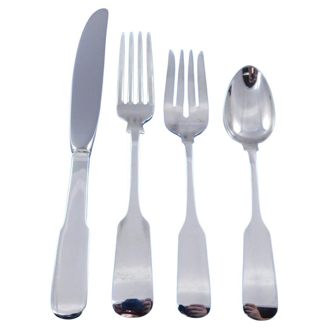Old English Tipt by Gorham Sterling Silver Flatware Set for 8 Service 32 pieces For Sale