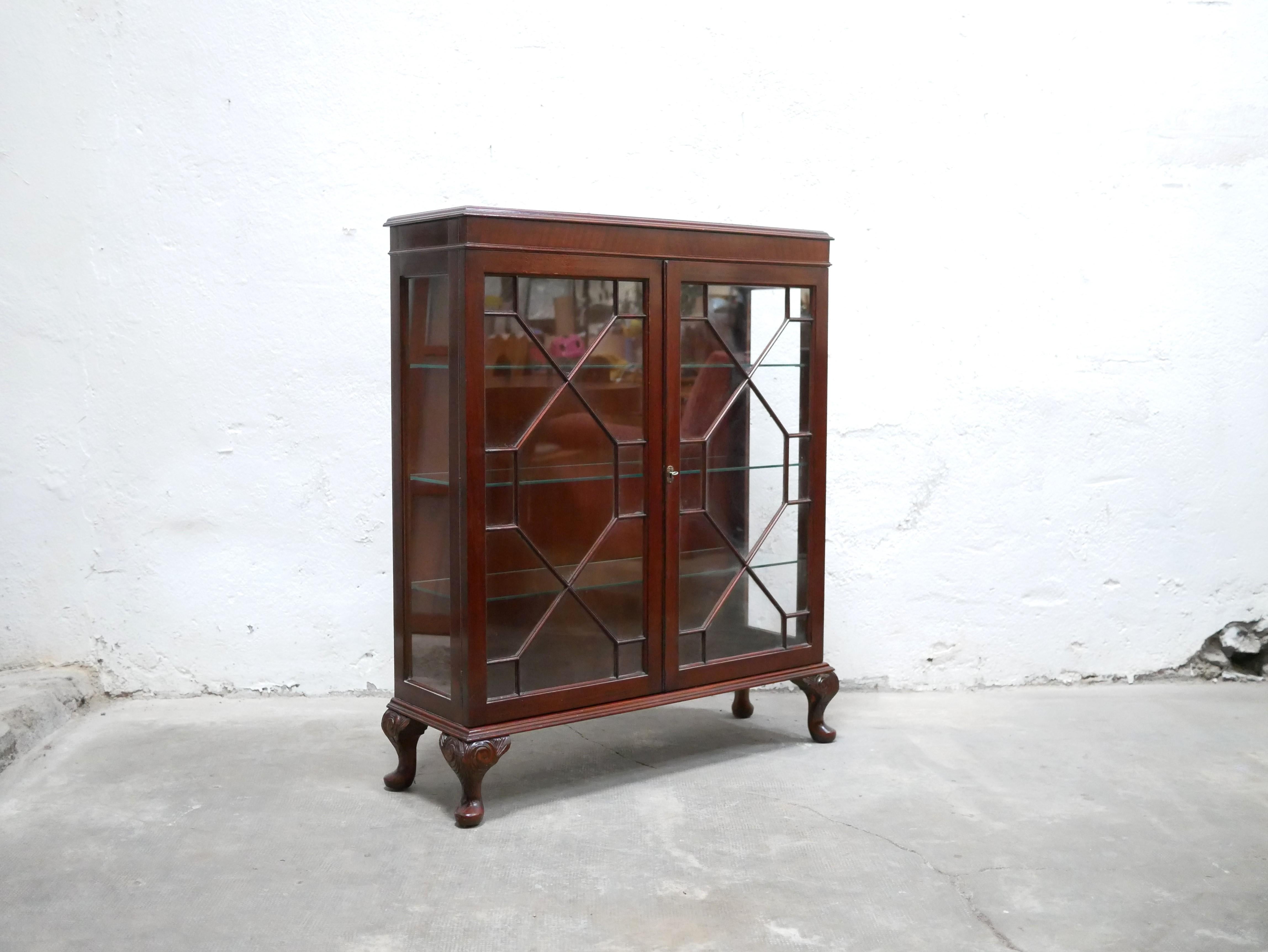 Old English Wooden Showcase For Sale 3