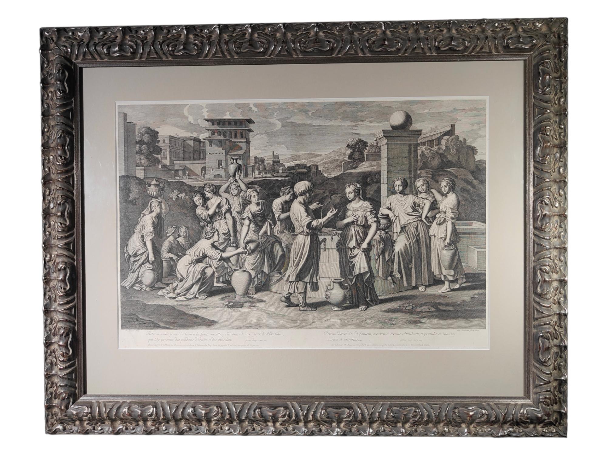 Old engraving from the 17th century: Nicolas Paussin 1677
Large seventeenth century engraving dated 1677. With very decorative back frame total measures: 91x71 cm and only the engraving 64x44 cm.