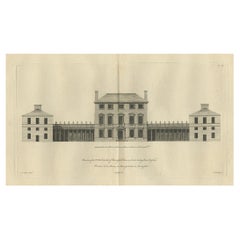Ancienne gravure de Chesterfield House, Westminster à Londres, Royaume-Uni, vers 1770