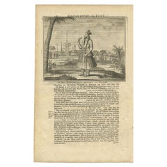 Old Engraving of Lord Nawasichan, Governor of Rajmahal, Jharkhand State in India