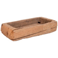 Used Old Eroded Teak Trough Planter, Thailand, Mid-20th Century