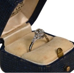 Modern Engagement Ring. 0.50ct Old European Cut Diamond Ring Platinum G