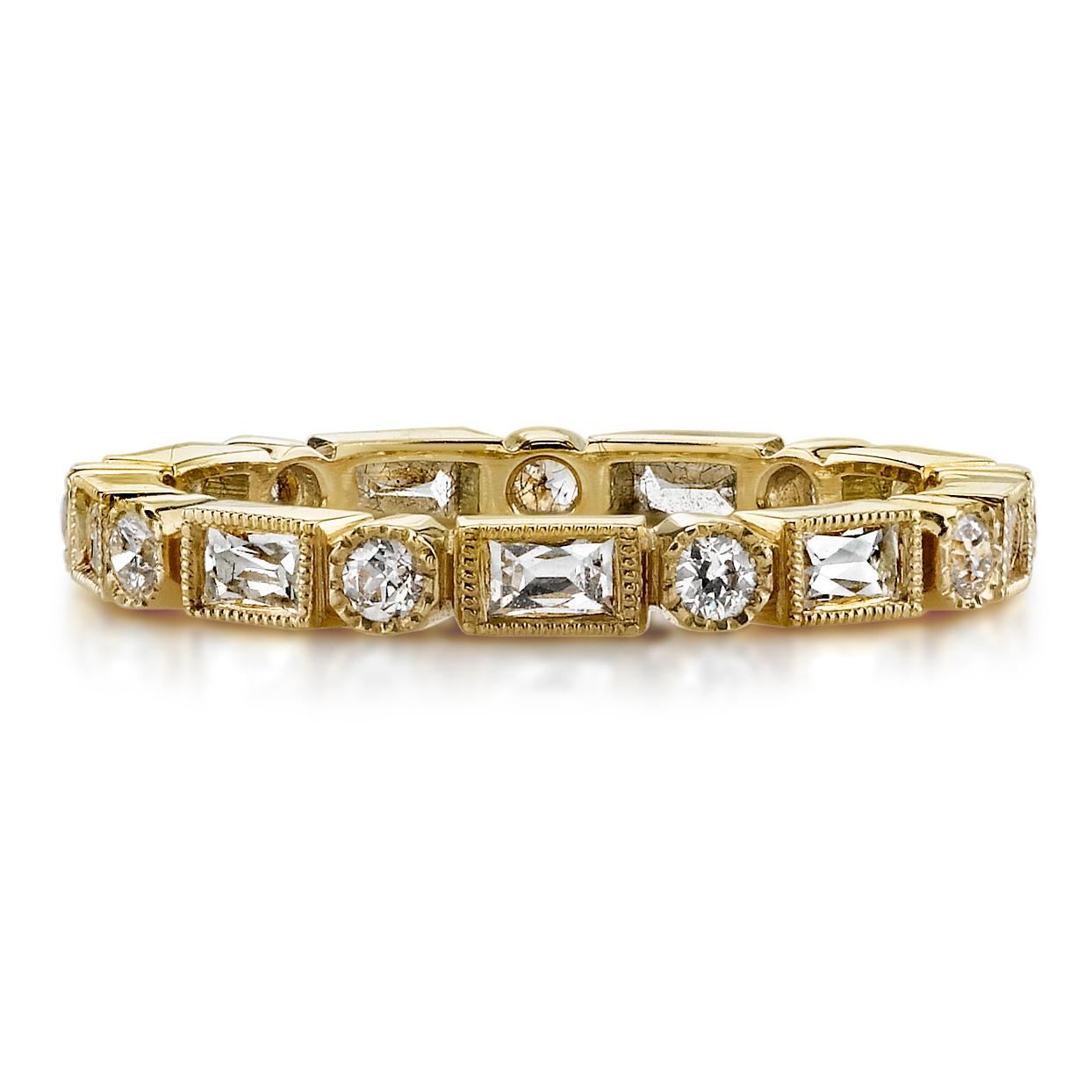 Approximately 1.05tw old European and French cut diamonds set in a handcrafted eternity band. Price may vary according to total diamond weight. 

Price shown is for 18K gold. 

Please inquire for additional sizes/metal colors.

Our jewelry is made