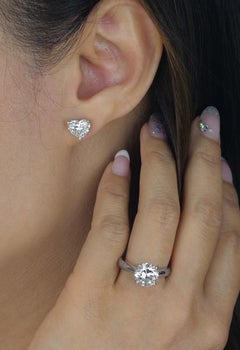 Old European Antique Diamond 2,97 Karat Einzelstein/Solitaire-Ring aus Platin