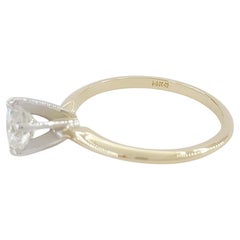 Old European brilliant Cut diamond yellow gold ring