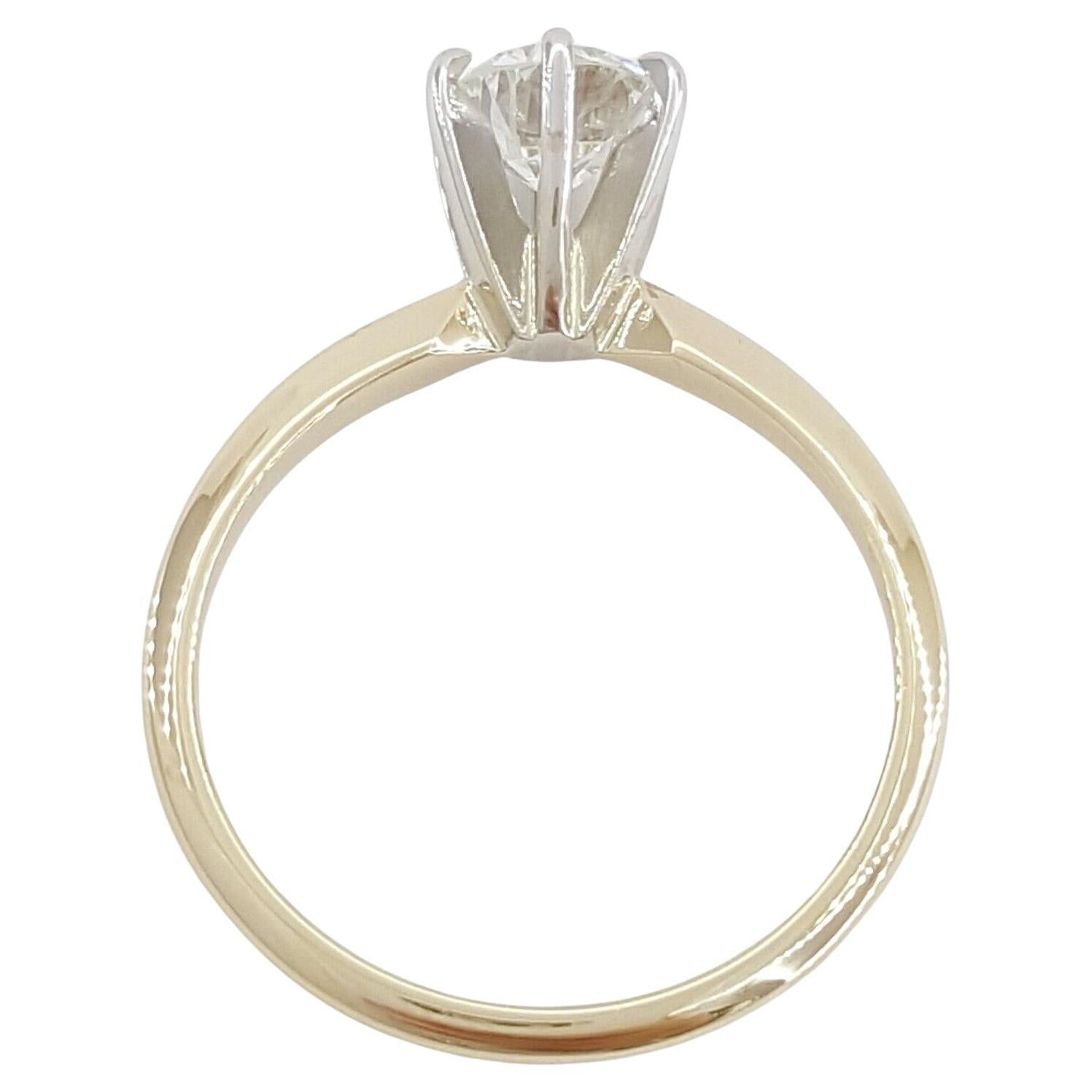 Contemporary Old European brilliant Cut diamond yellow gold ring For Sale