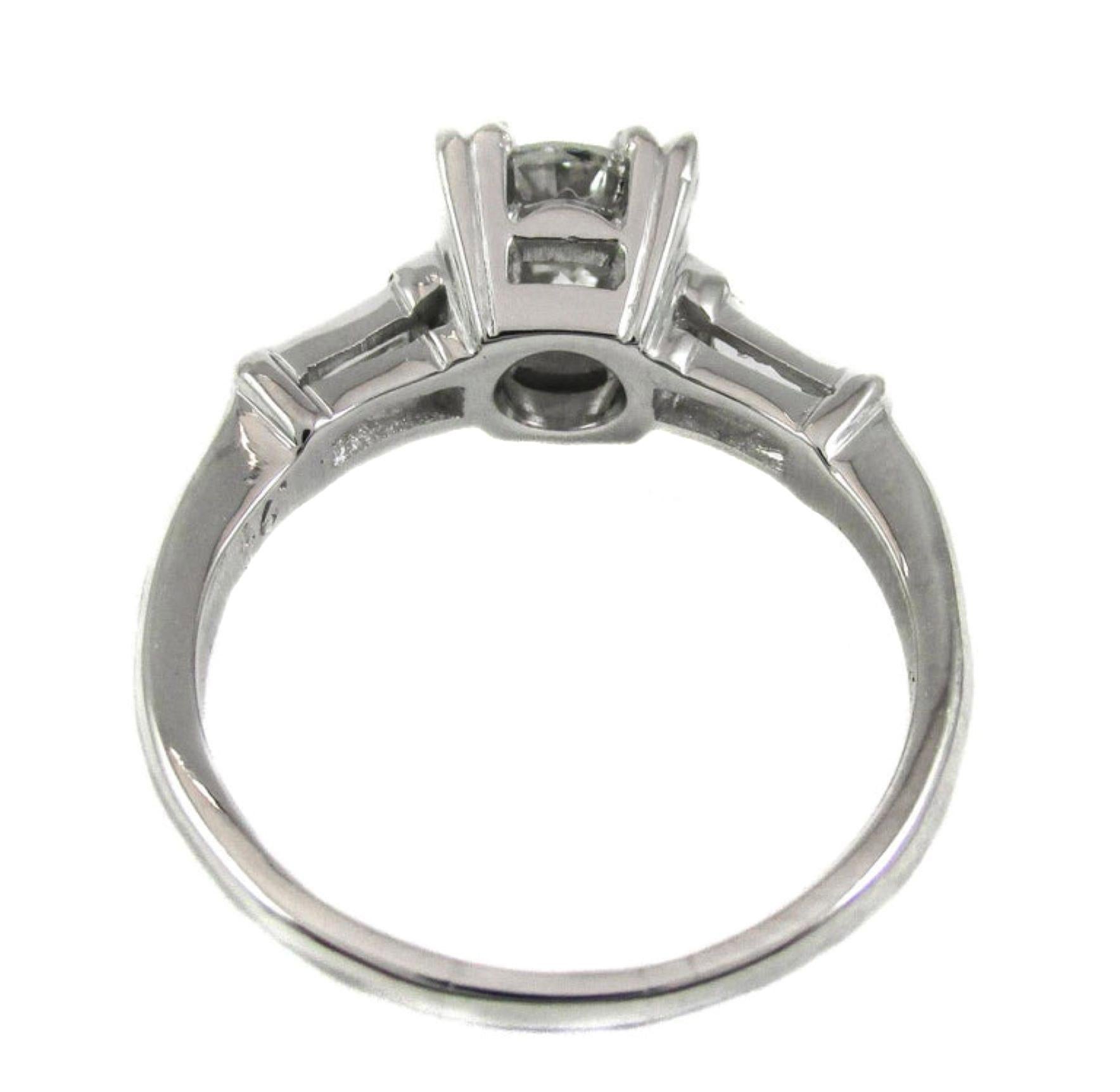 Women's or Men's  Old European Cut 0.91 Carat GIA Certified Diamond Platinum Engagement Ring For Sale