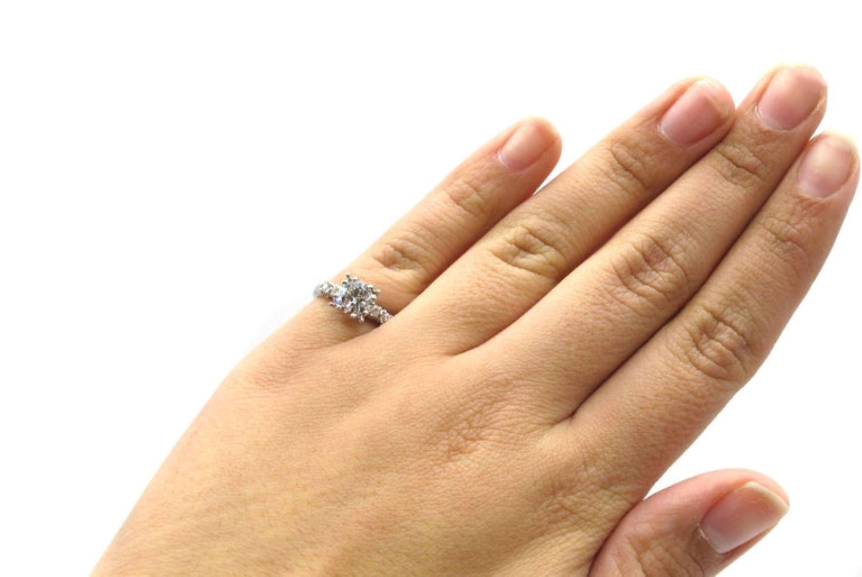 Women's or Men's  Old European Cut 1.10 Carat GIA Certified Vintage Diamond Engagement Ring