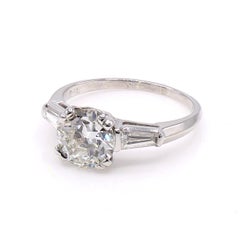 Old European Cut 1.62 Carat Diamond Engagement Ring