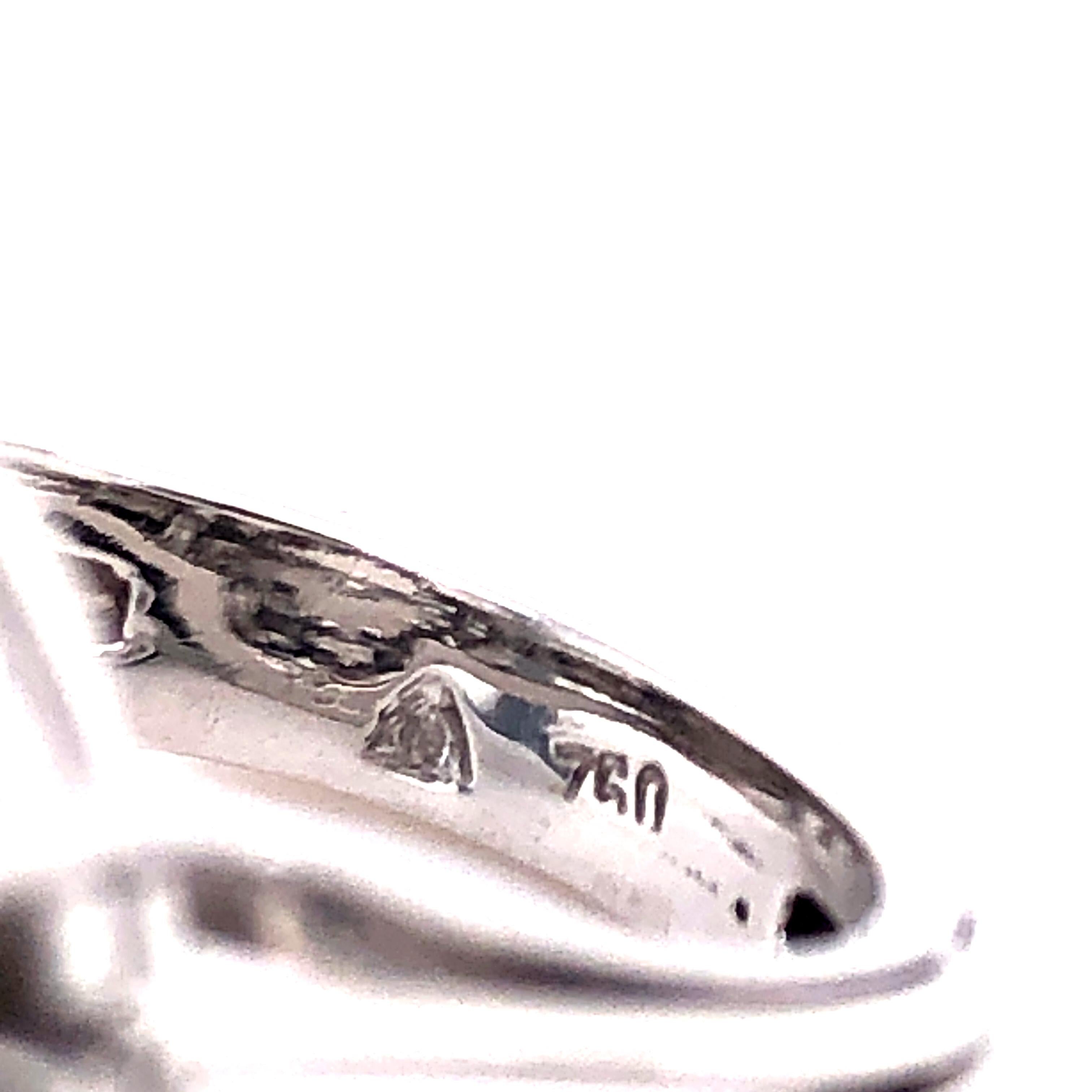 Bague en or blanc 18 carats avec diamant taille européenne ancienne en vente 3