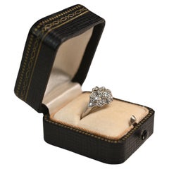 Old European Cut Diamond (Approx 0.50-Carats) Art Deco Engagement Ring, Platinum