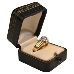 Old European Cut Diamond (Approx. 0.50-Carats) Engagement Ring, 18k Yellow Gold