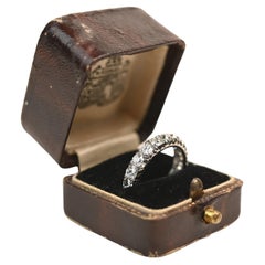 Platinum Diamond Wedding Band. 3ct Old European Cut Diamond Eternity Band 4.5mm