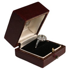 Old European Cut Diamond (Approx. GIA 1.20-Carats) Cluster Ring, Platinum