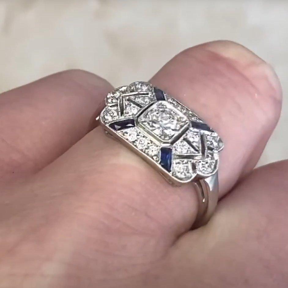 Old European Cut Diamond Art Deco Style Engagement Ring (Approx 0.25-Carat) Art Decó en venta