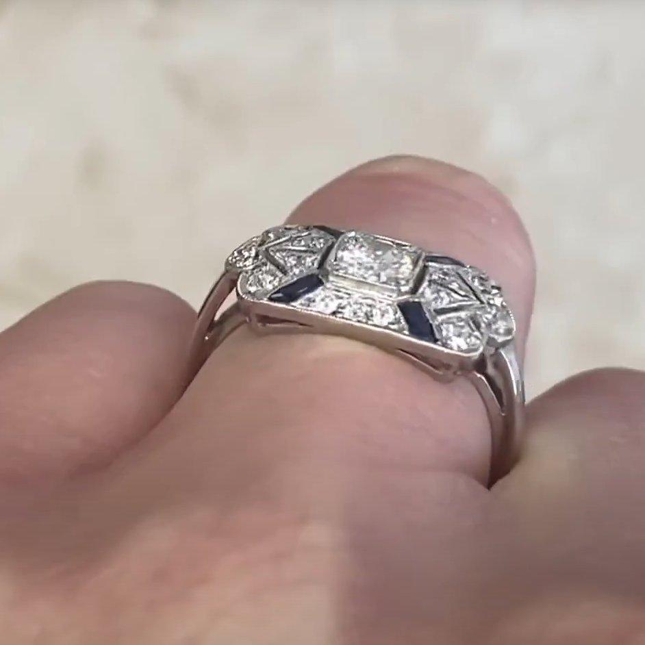 Old European Cut Diamond Art Deco Style Engagement Ring (Approx 0.25-Carat) Corte europeo antiguo en venta