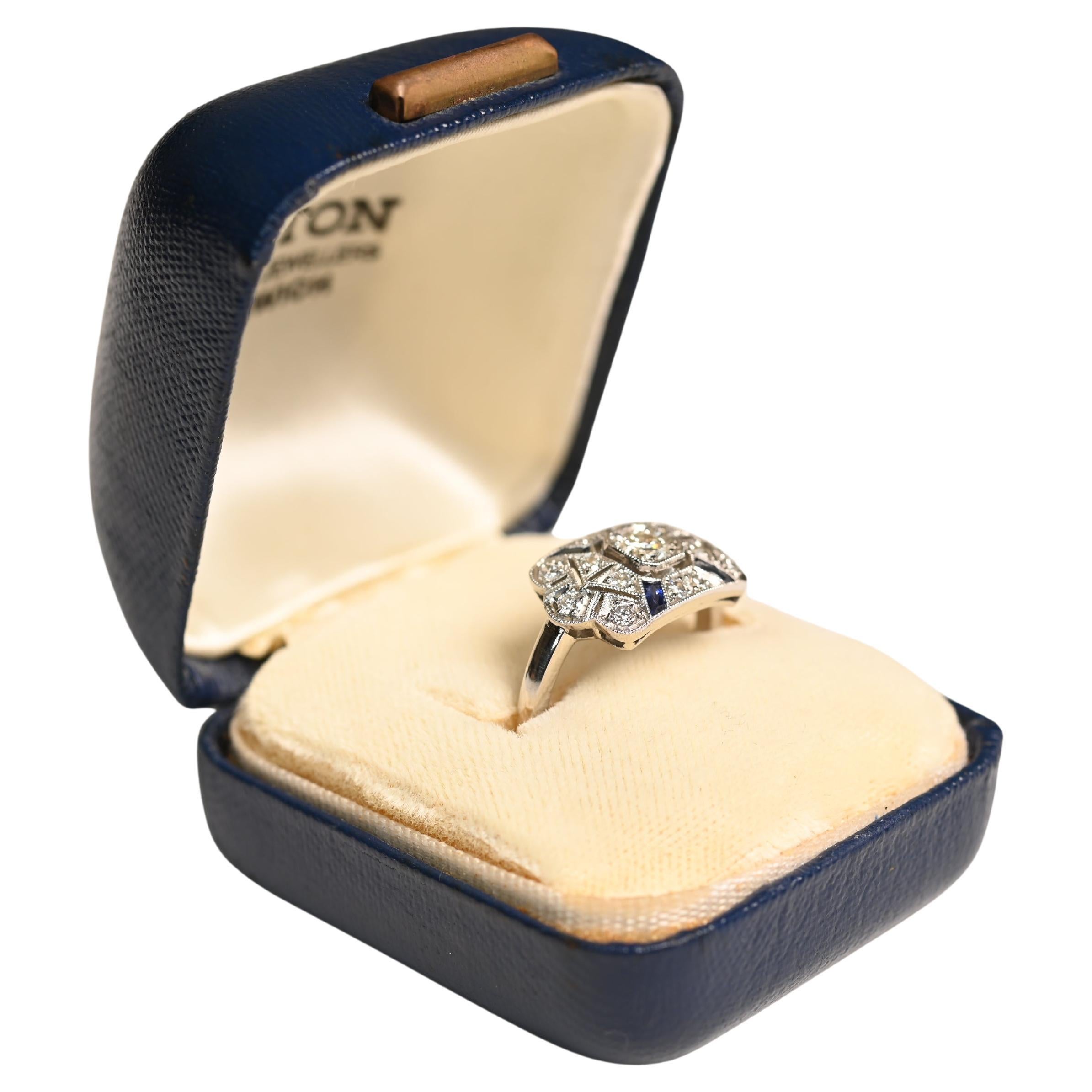 Old European Cut Diamond Art Deco Style Engagement Ring (Approx 0.25-Carat)