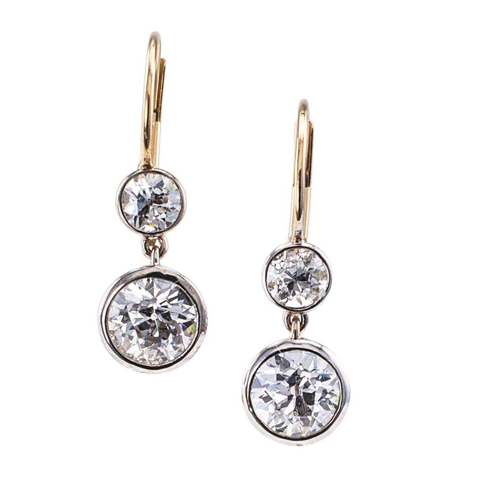 Diamond, Pearl and Antique Dangle Earrings - 6,147 For Sale at 1stdibs ...