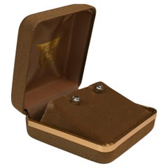 Orecchini con diamanti taglio europeo antico (circa 0,4 carati) con castone, platino