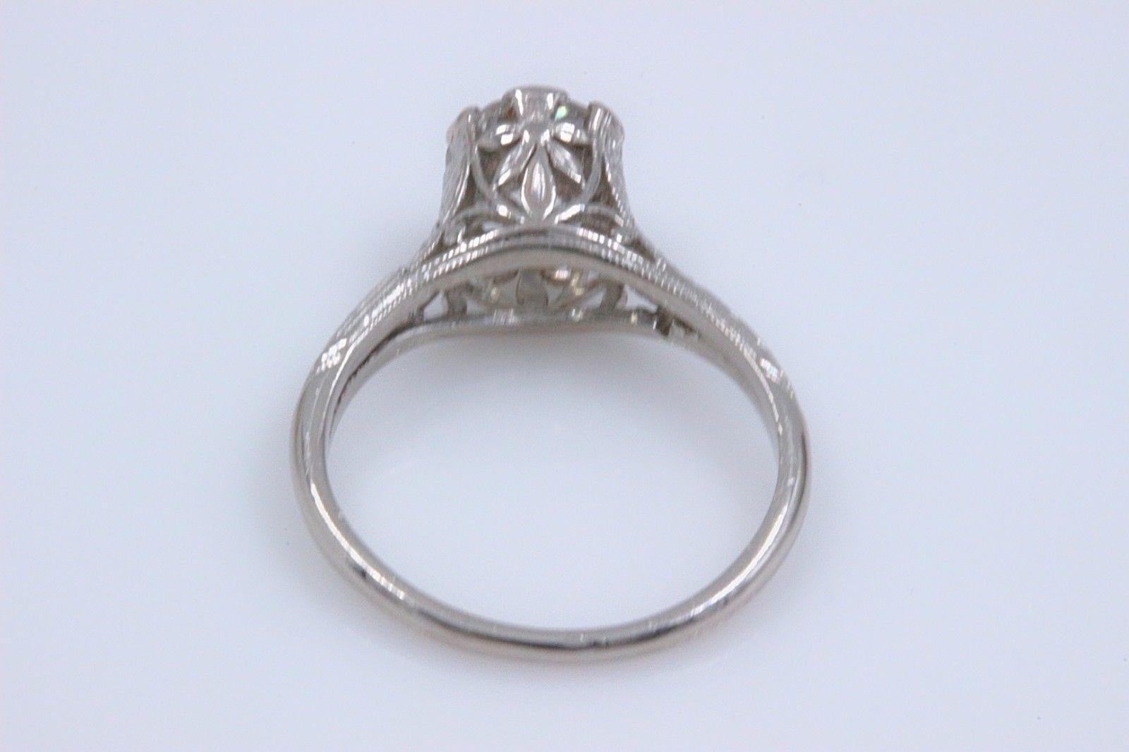 Old European Cut Diamond Engagement Ring 1.05 Carat 6
