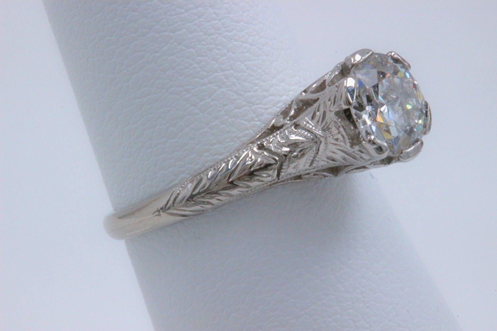 Old European Cut Diamond Engagement Ring 1.05 Carat 1