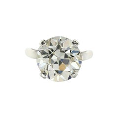 Old European Cut Diamond Engagement Ring 9.04 Carat in Platinum