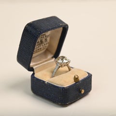 Antique Old European Diamond Ring. 4.20ct Diamond Engagement Ring Platinum K VS2