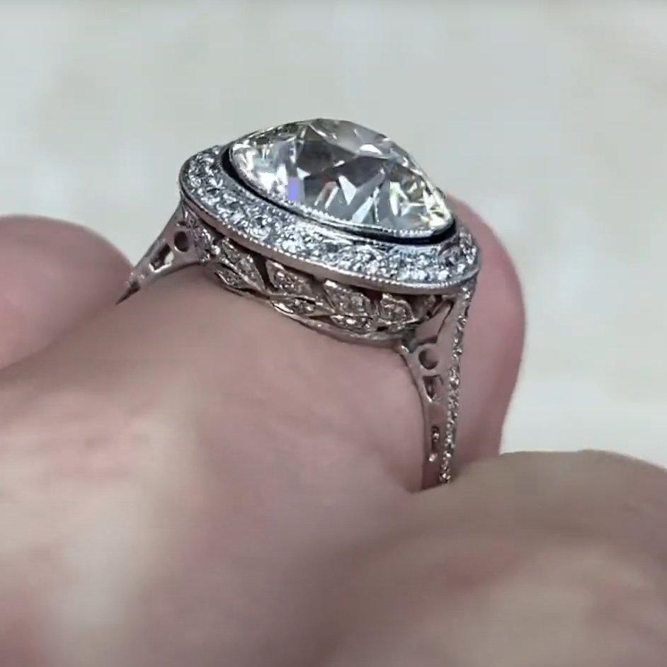 Old European Cut Diamond Engagement Ring (Approx. 4.30-Carats), Platinum In condizioni ottime in vendita a New York, NY