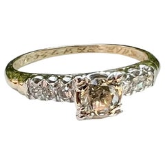 Old European Cut Diamond Engagement Ring Circa 1941