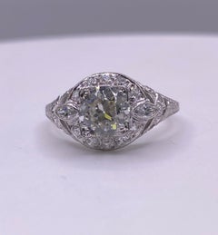 Old European Cut Diamond Engagement Ring