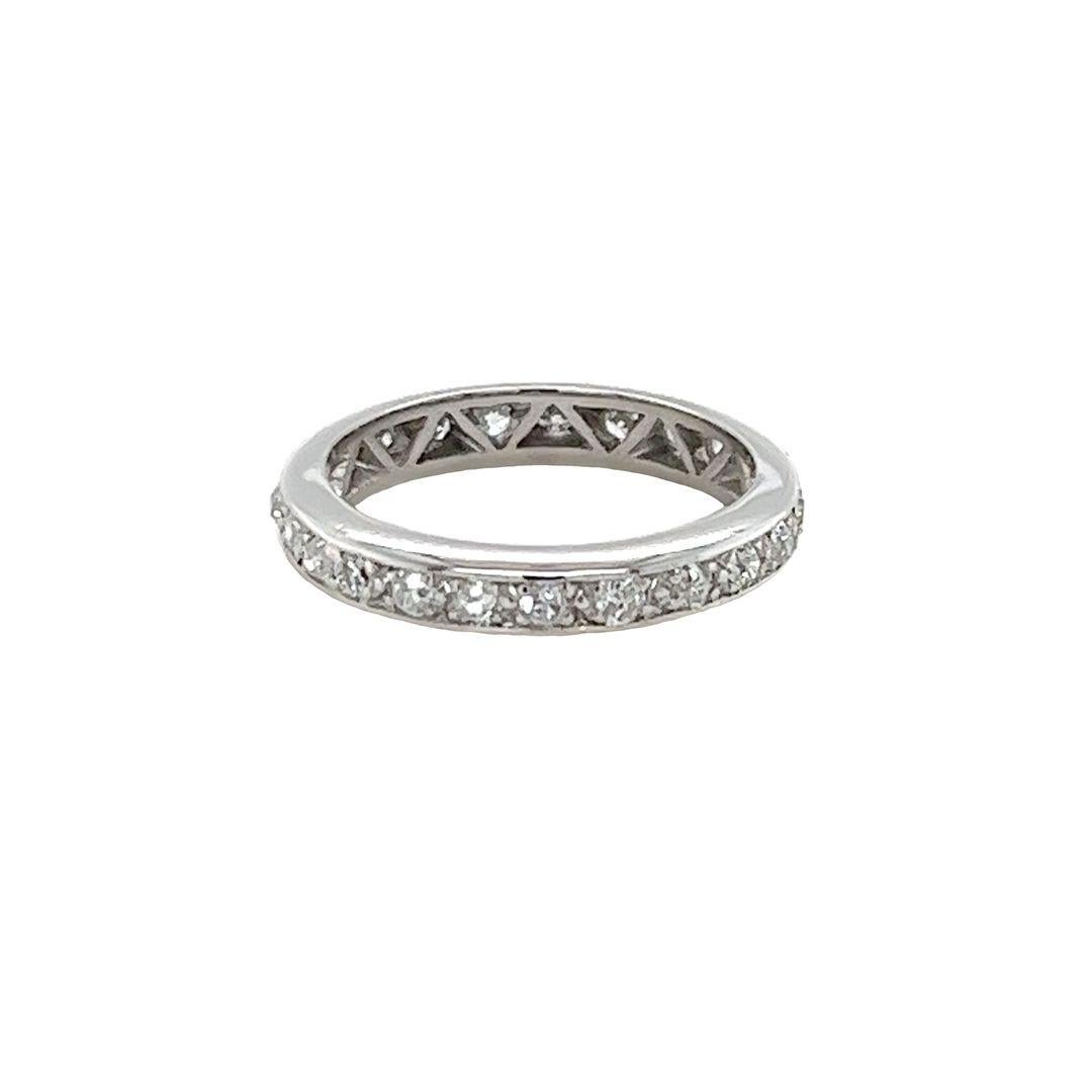 Old European Cut Diamond Eternity Band For Sale 1