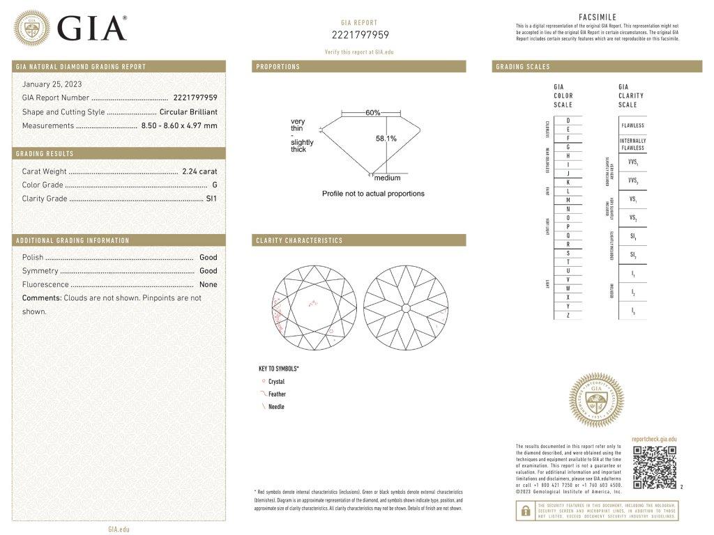 De las mujeres Anillo solitario flanqueado de diamantes talla europea antigua de 2,24 quilates, inglés, hacia 1920 en venta