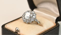 1.50 Carat Engagement Ring. GIA Old European Cut Diamond Ring 18K Yellow Gold