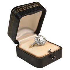 1.50 Carat Engagement Ring. GIA Old European Cut Diamond Ring 18K Yellow Gold