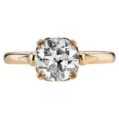 Old European Cut Diamond Gold Engagement Ring