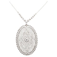 Collar de diamantes talla europea antigua