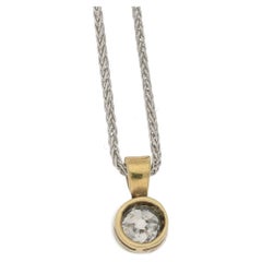 Old European Cut Diamond Pendant on Chain