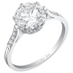 Neil Lane Couture Old European Cut Diamond, Platinum Ring