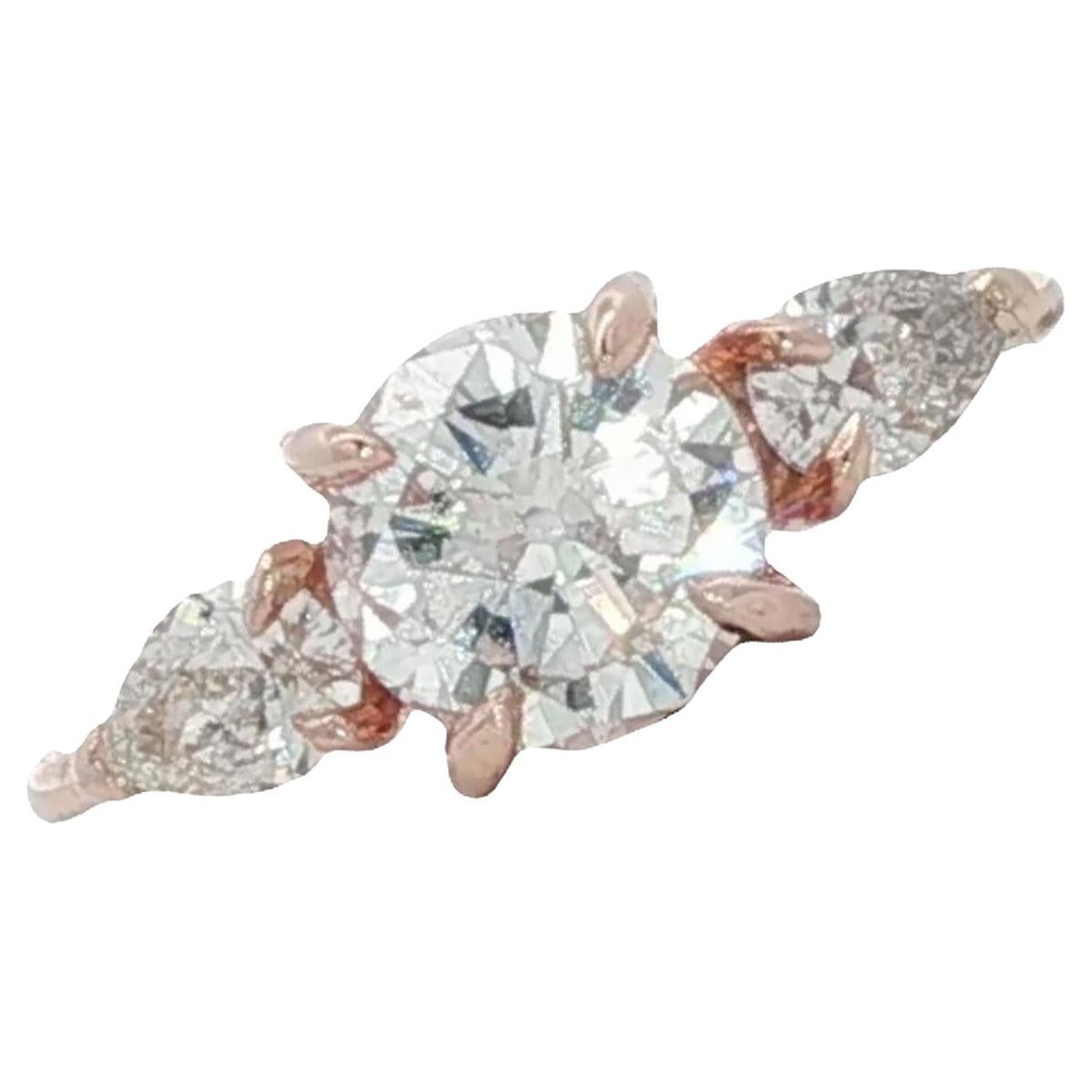 Old European Cut Diamond Rose Gold Vintage Engagement Ring