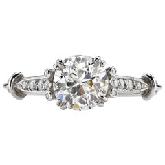 Old European Cut Diamond Solitaire Engagement Ring