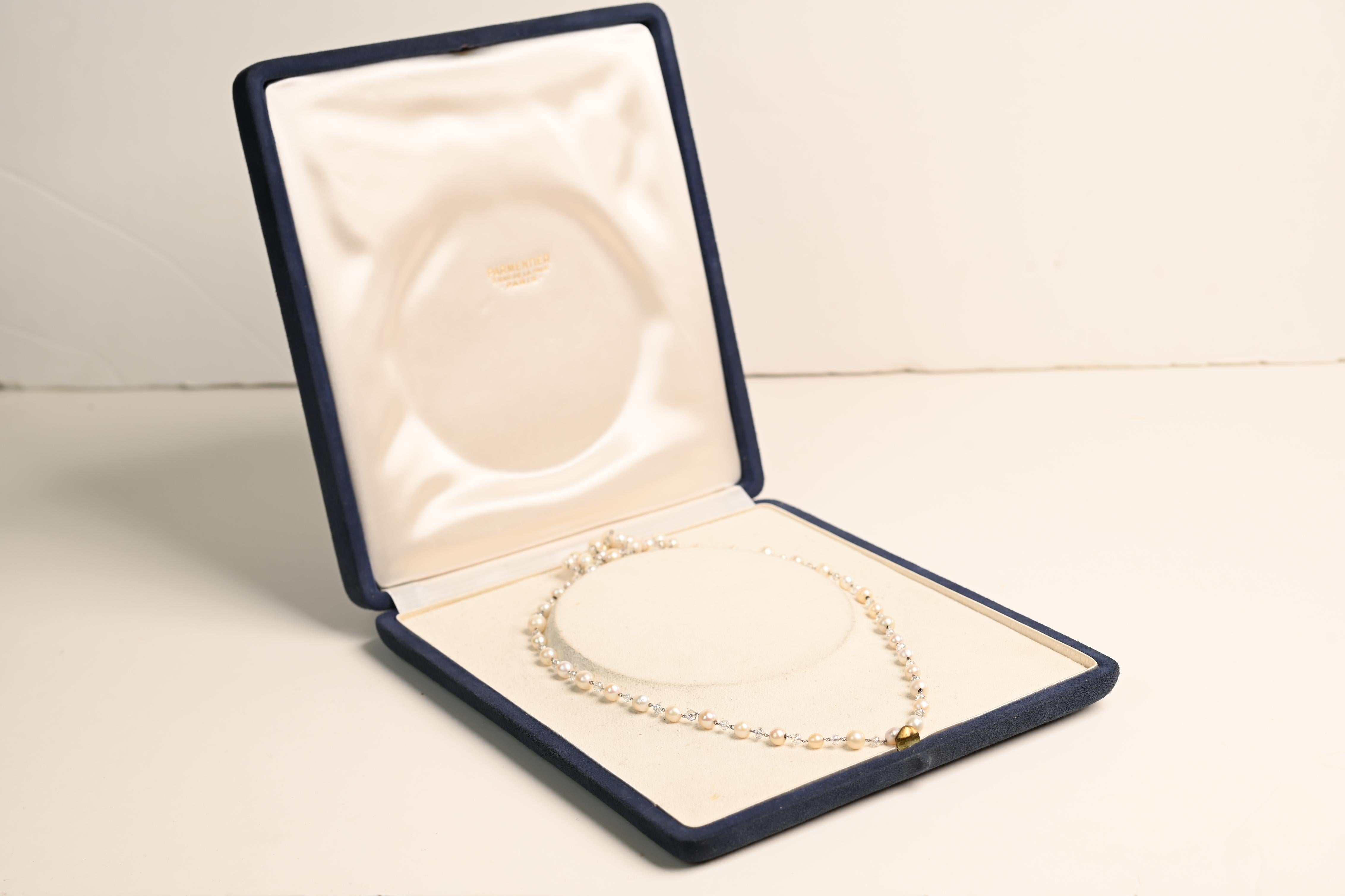 Collier de diamants taille européenne ancienne (environ 20,30 carats), platine Excellent état - En vente à New York, NY