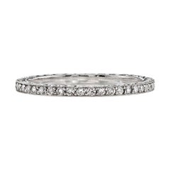 Old European Cut Diamonds Set in an Handcrafted Platinum Eternity Band